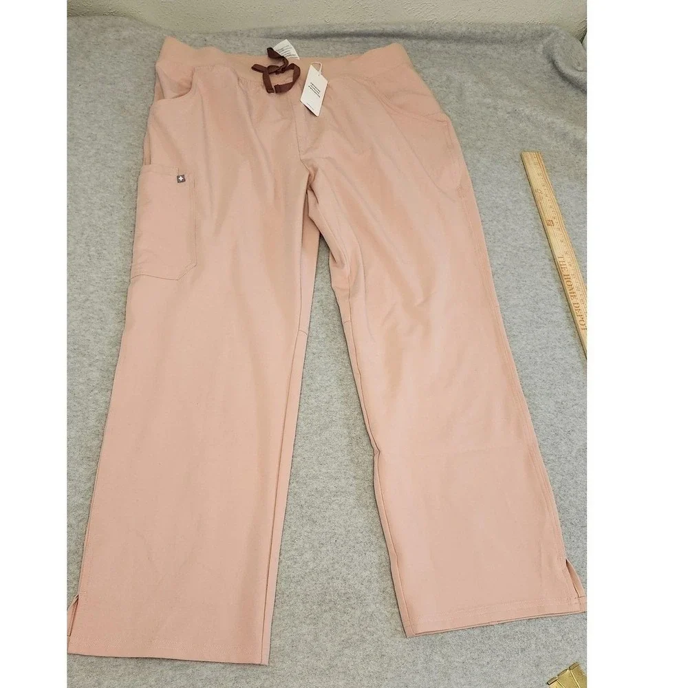NWT FIGS Kade Cargo Scrub Pants‎ Womens 2XL Regular Pink Technical Collection